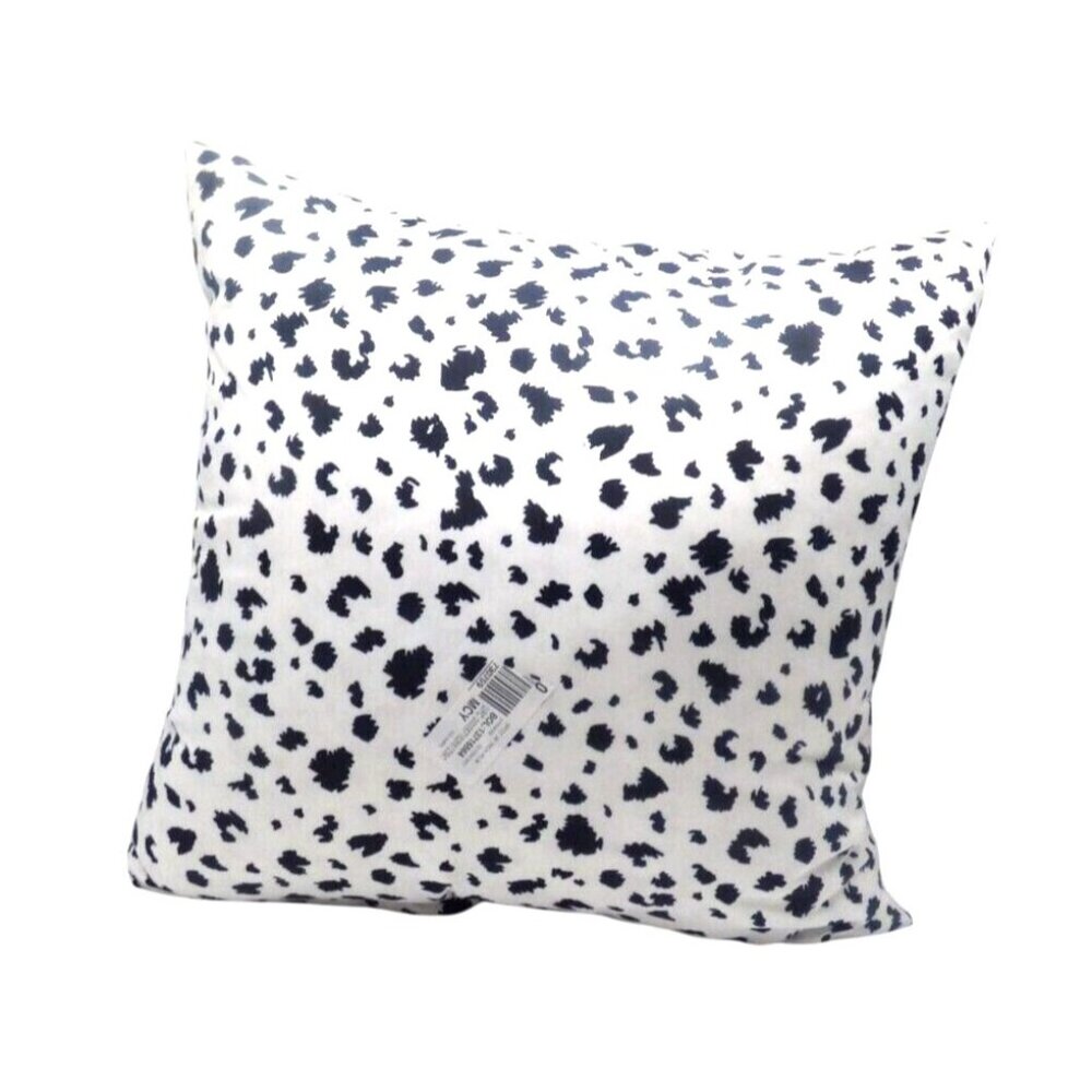 SISCOVERS Spotted Decorative Pillow, 18”x18” White/black